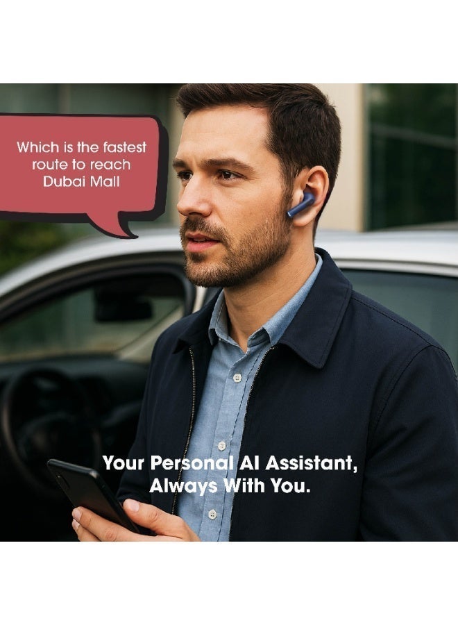 Xcell سماعات الأذن الذكية Xcell SOUL-AI – ترجمة مكالمات حية وفيديو بأكثر من 160 لغة، مساعد ذكي، ترجمة صور وصوت، صوت عالي الجودة بلوتوث 5.4، بطارية 6 ساعات، ضمان 2 سنة، لون أزرق - Image 2